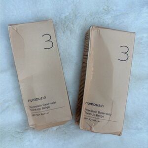 Numbuzin N3 Porcelain Base-skip Tone Up Beige SPF 50+ Pack of 2
